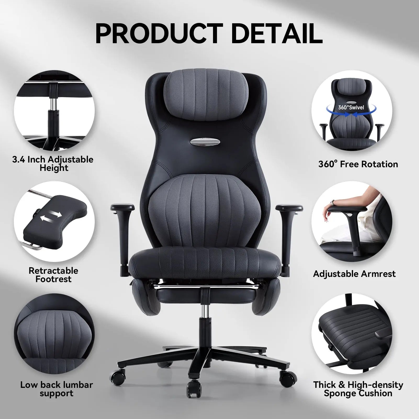 EMIAH GT100 Ergonomic Gaming Chair with Lumbar Support - EMIAH Store
