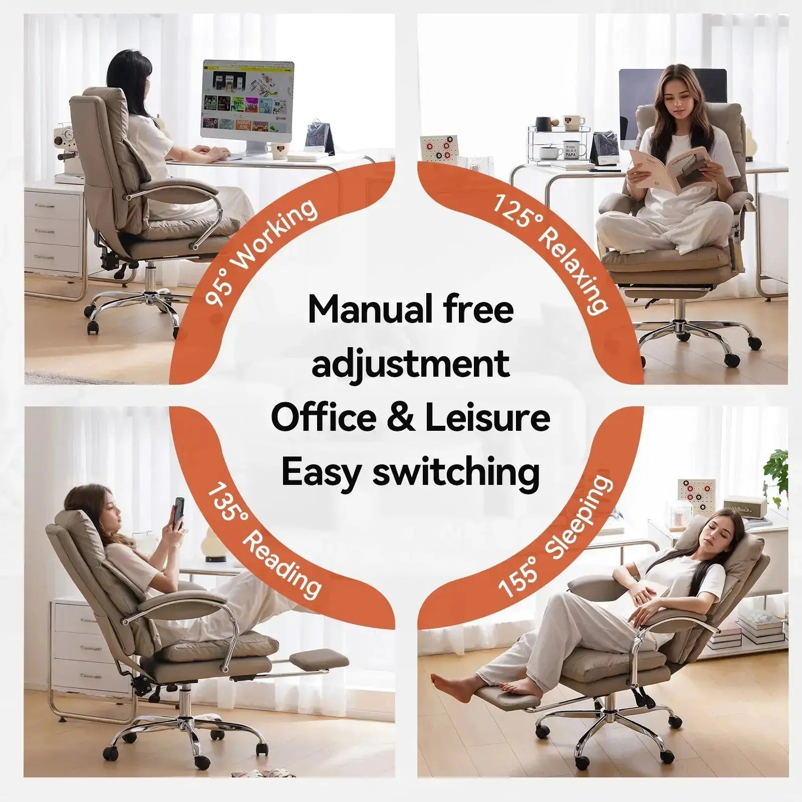 EMIAH C570 Comfortable Office Chair with Footrest - EMIAH Store