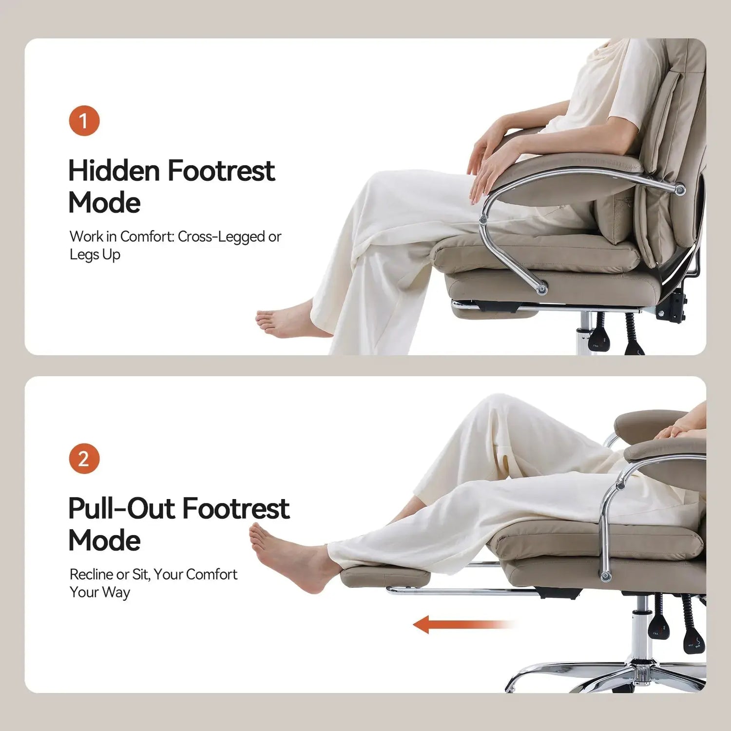 EMIAH C570 Comfortable Office Chair with Footrest - EMIAH Store 