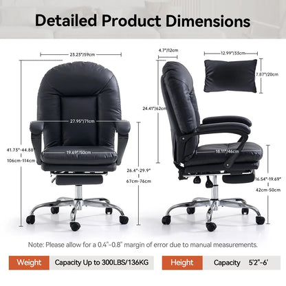 EMIAH C586 Ergonomic Ultra-Comfortable Office Chair with Foot Rest - EMIAH Store 