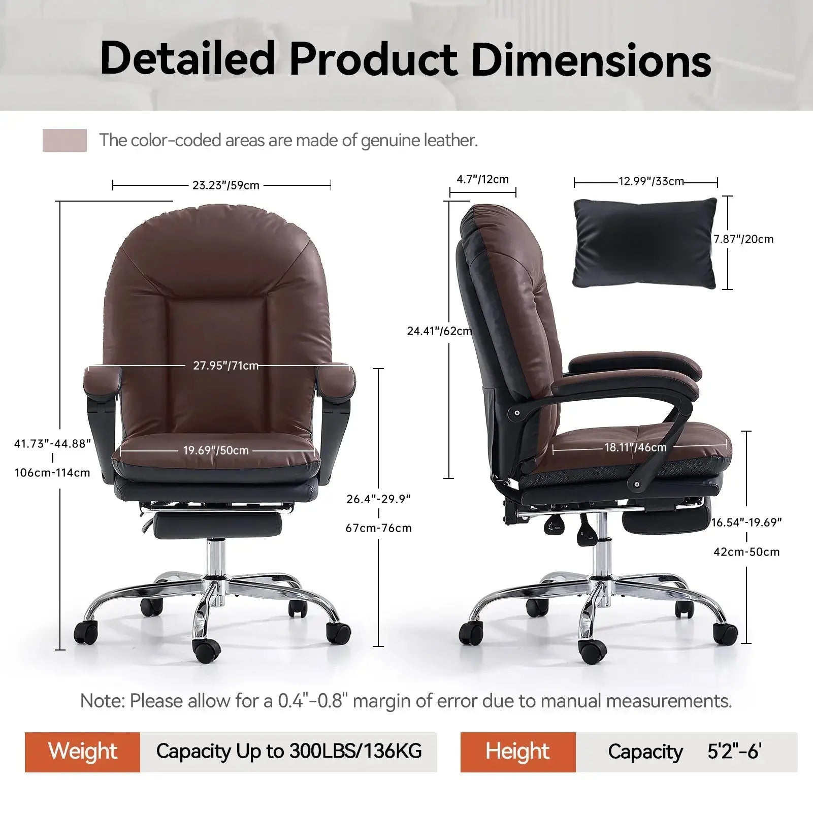 EMIAH C586 Ergonomic Ultra-Comfortable Office Chair with Foot Rest - EMIAH Store 