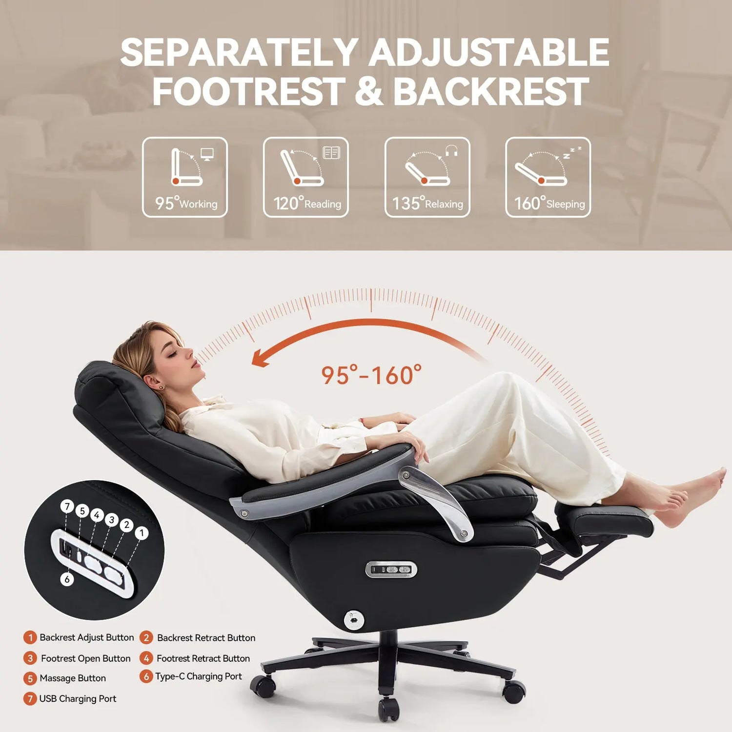 EMIAH MT031 Smart Ergonomic Executive Electric Office Chair - EMIAH Store 