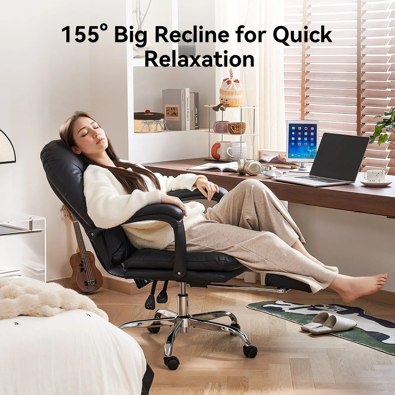 EMIAH C586 Ergonomic Ultra-Comfortable Office Chair with Foot Rest - EMIAH Store 