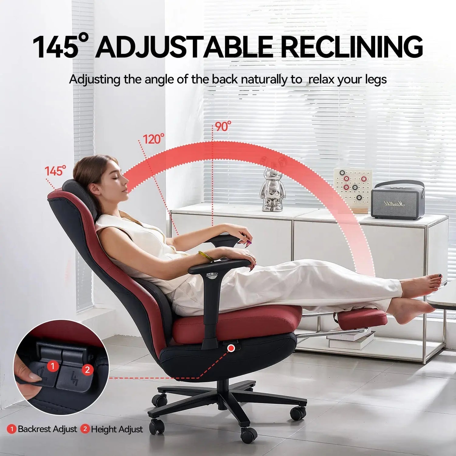 EMIAH GT100 Ergonomic Gaming Chair with Lumbar Support - EMIAH Store 