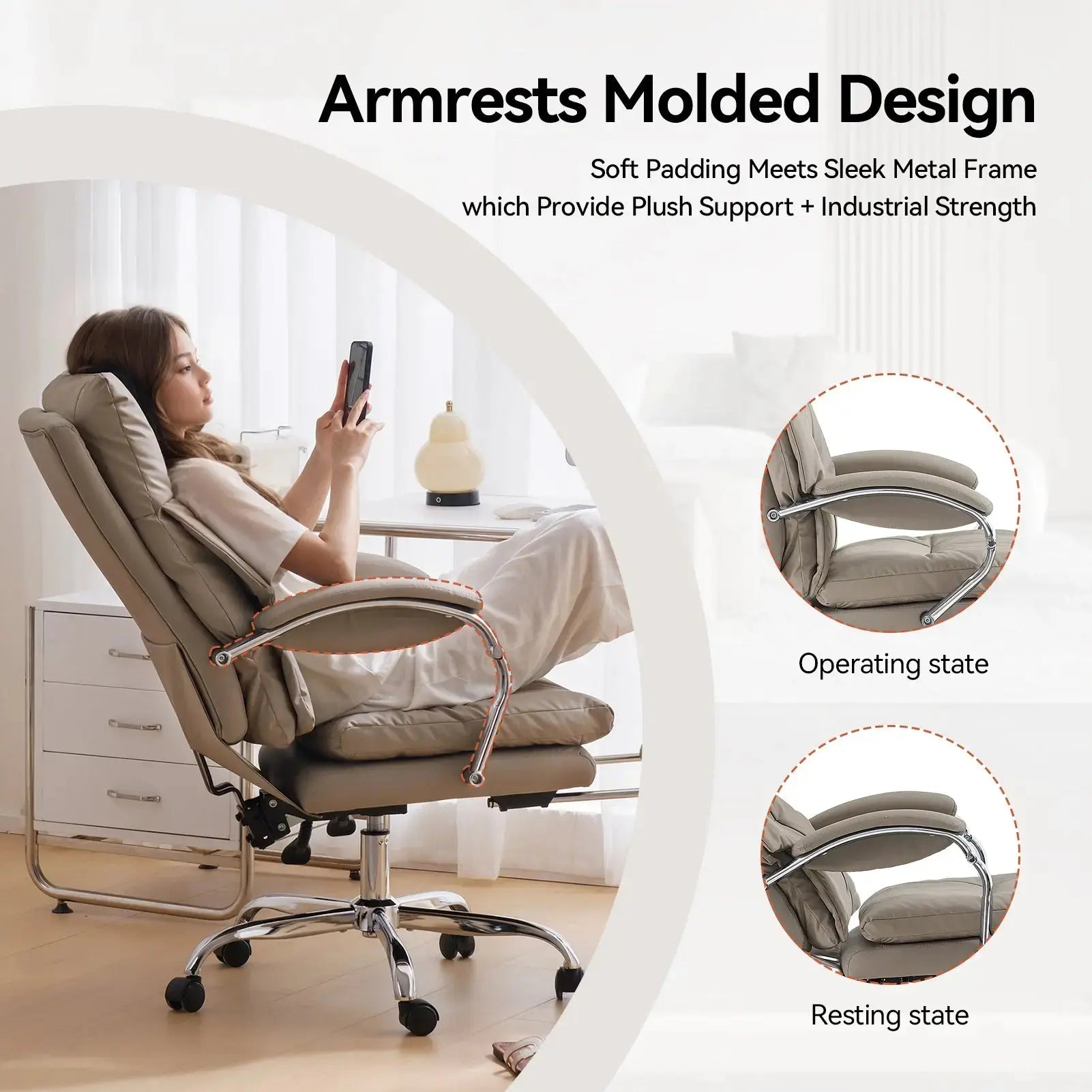 EMIAH C570 Comfortable Office Chair with Footrest - EMIAH Store 