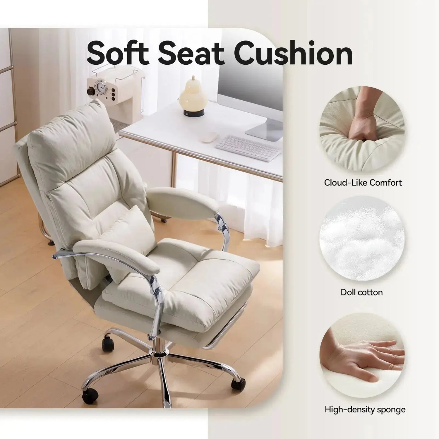 EMIAH C570 Comfortable Office Chair with Footrest - EMIAH Store 