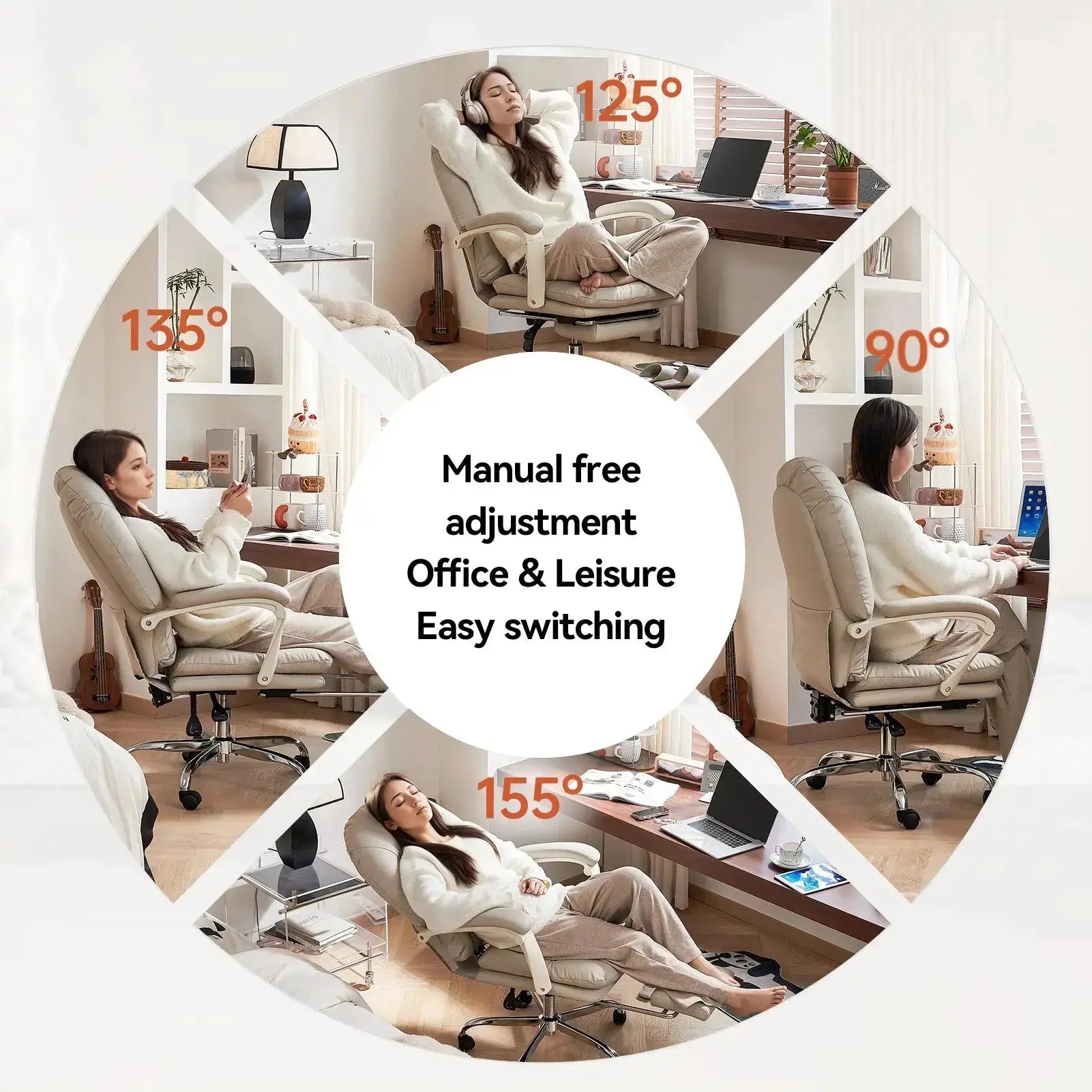 EMIAH C586 Ergonomic Ultra-Comfortable Office Chair with Foot Rest - EMIAH Store 