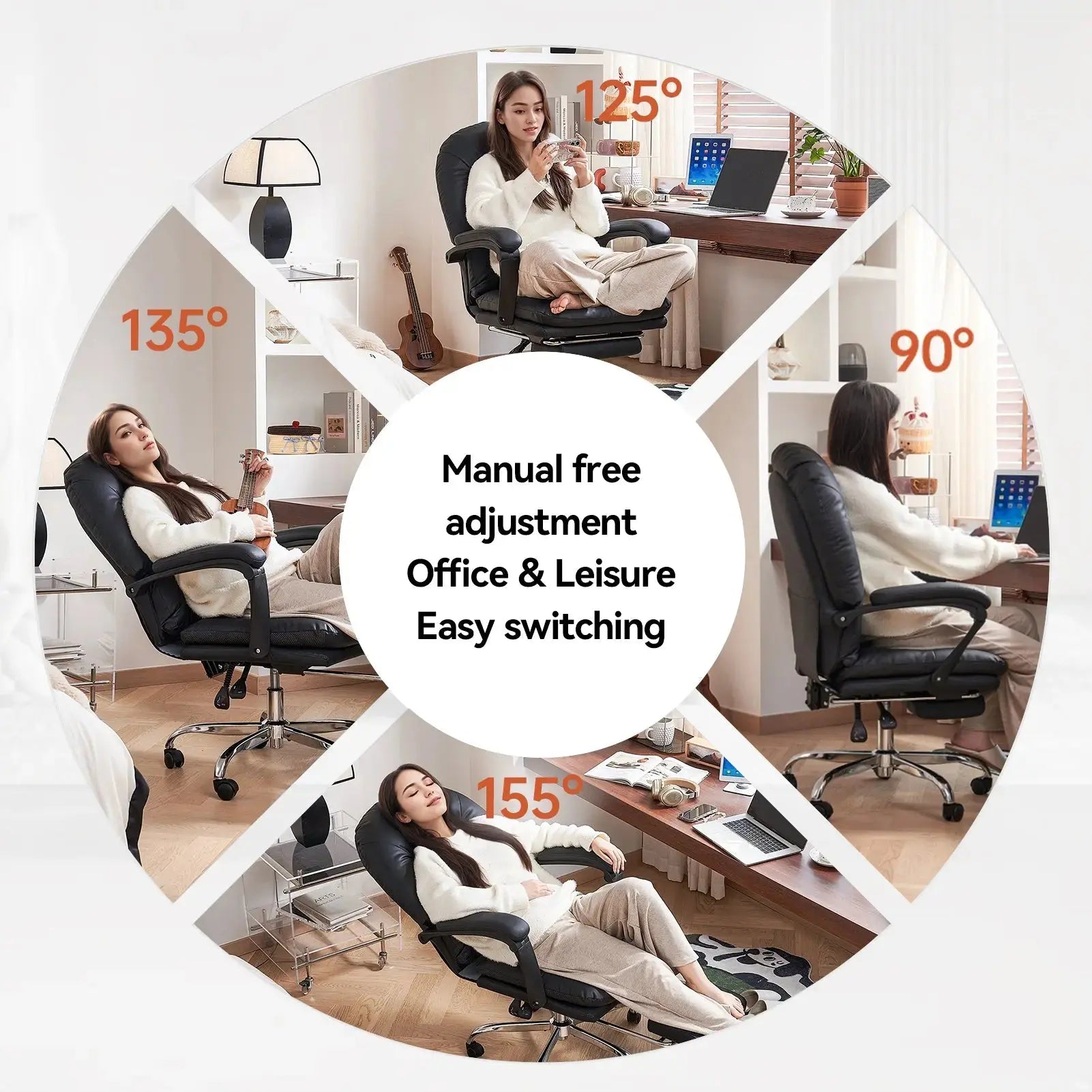 EMIAH C586 Ergonomic Ultra-Comfortable Office Chair with Foot Rest - EMIAH Store 