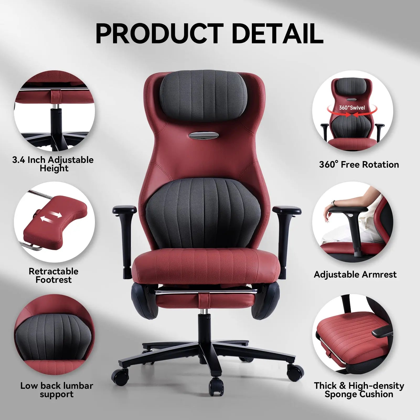 EMIAH GT100 Ergonomic Gaming Chair with Lumbar Support - EMIAH Store 