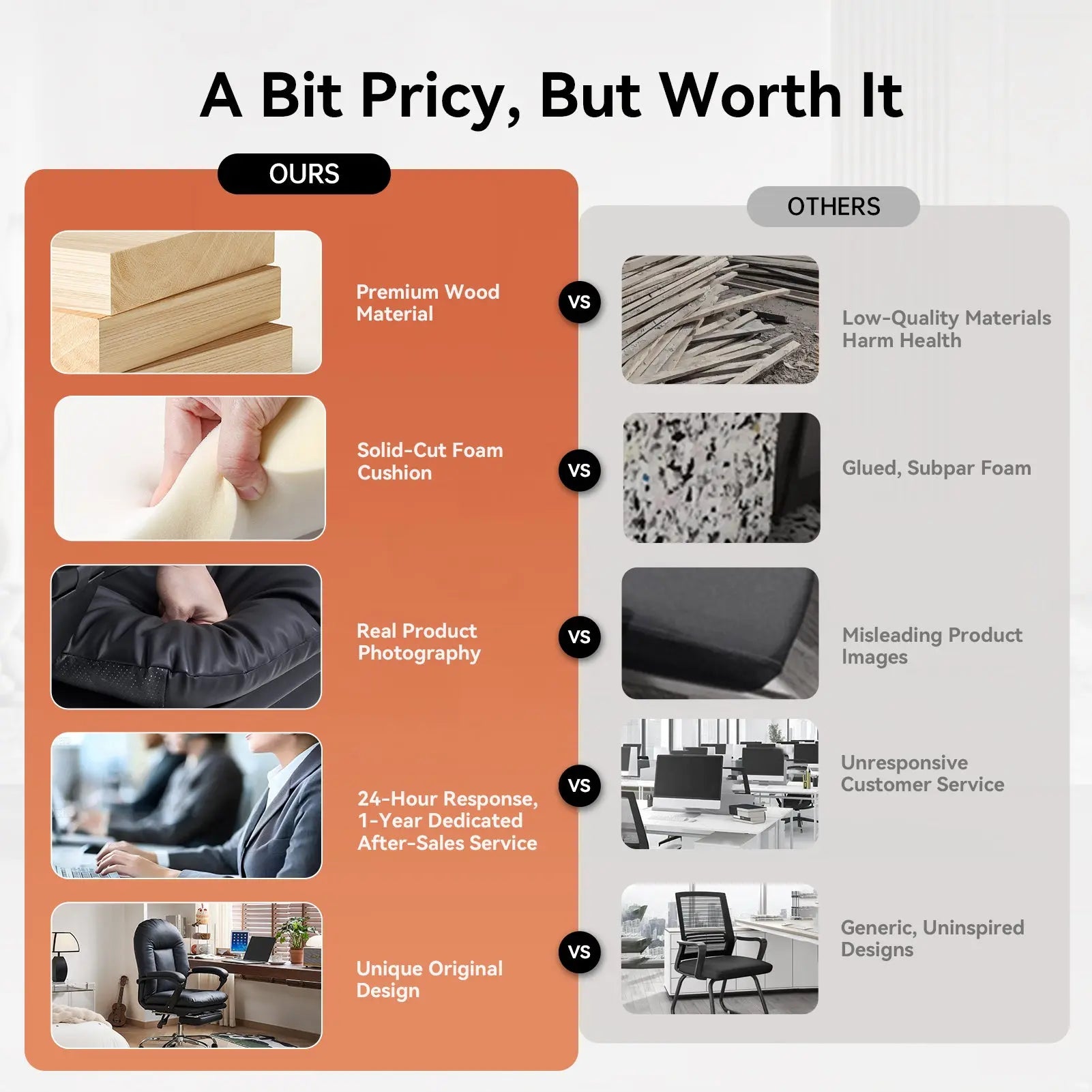 EMIAH C586 Ergonomic Ultra-Comfortable Office Chair with Foot Rest - EMIAH Store 