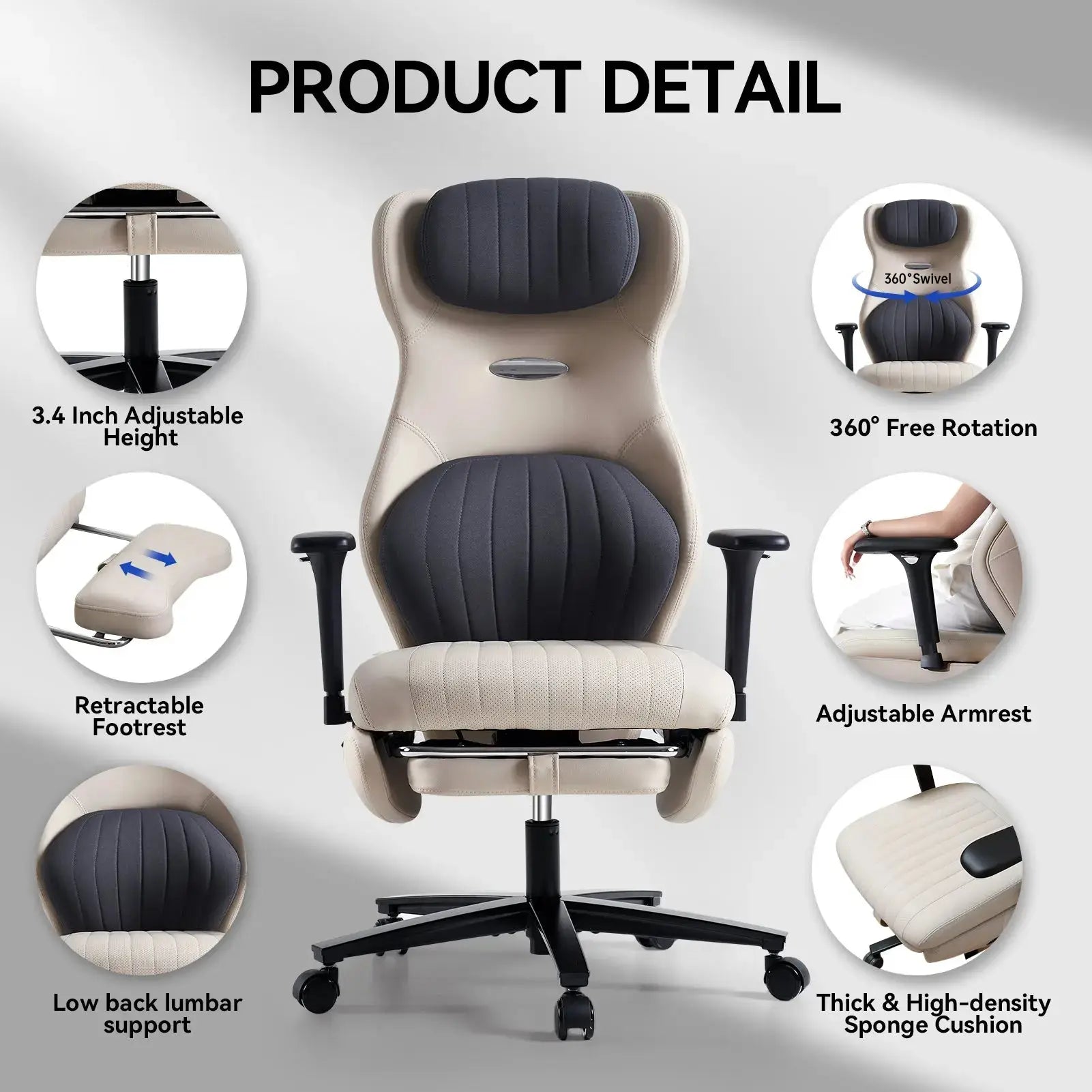 EMIAH GT100 Ergonomic Gaming Chair with Lumbar Support - EMIAH Store 