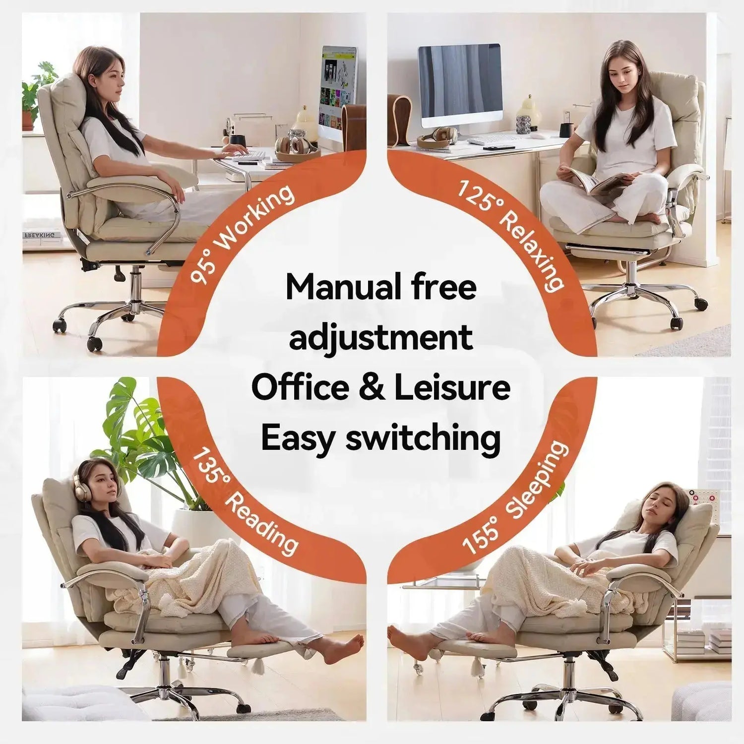 EMIAH C570 Comfortable Office Chair with Footrest - EMIAH Store 