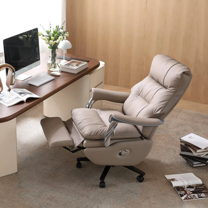 EMIAH MT031 Smart Ergonomic Executive Electric Office Chair - EMIAH Store Light Khaki / Sustainable Leather